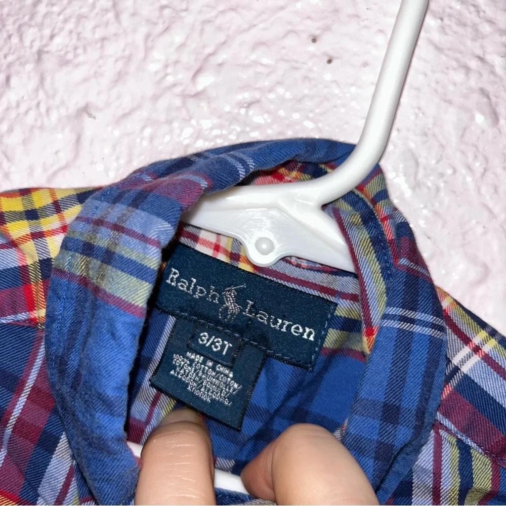 Ralph Lauren Kids Plaid Shirt - Blue, Red, Yellow